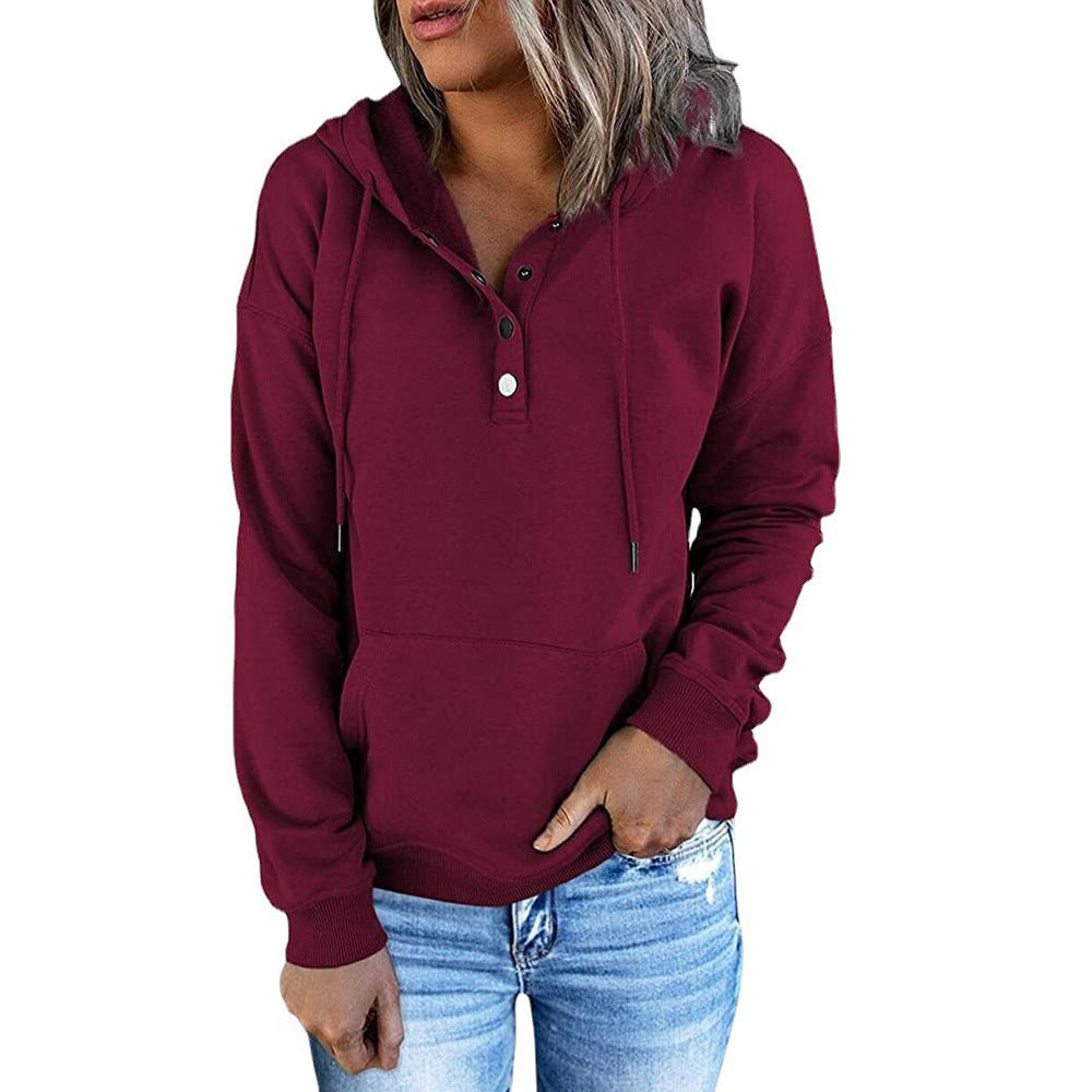 Women's Casual Hooded Sweatshirt with Pockets
