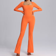 Women's Long Sleeve Yoga Jumpsuit | Seamless Activewear Romper