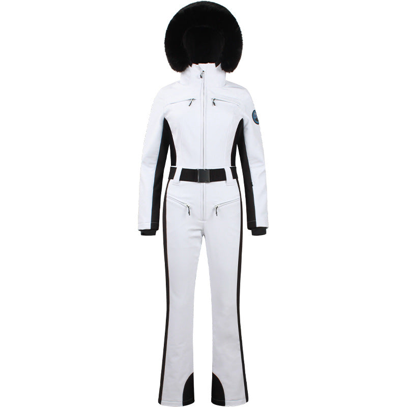 Women's Waterproof Thickened Warm One-Piece Ski Suit