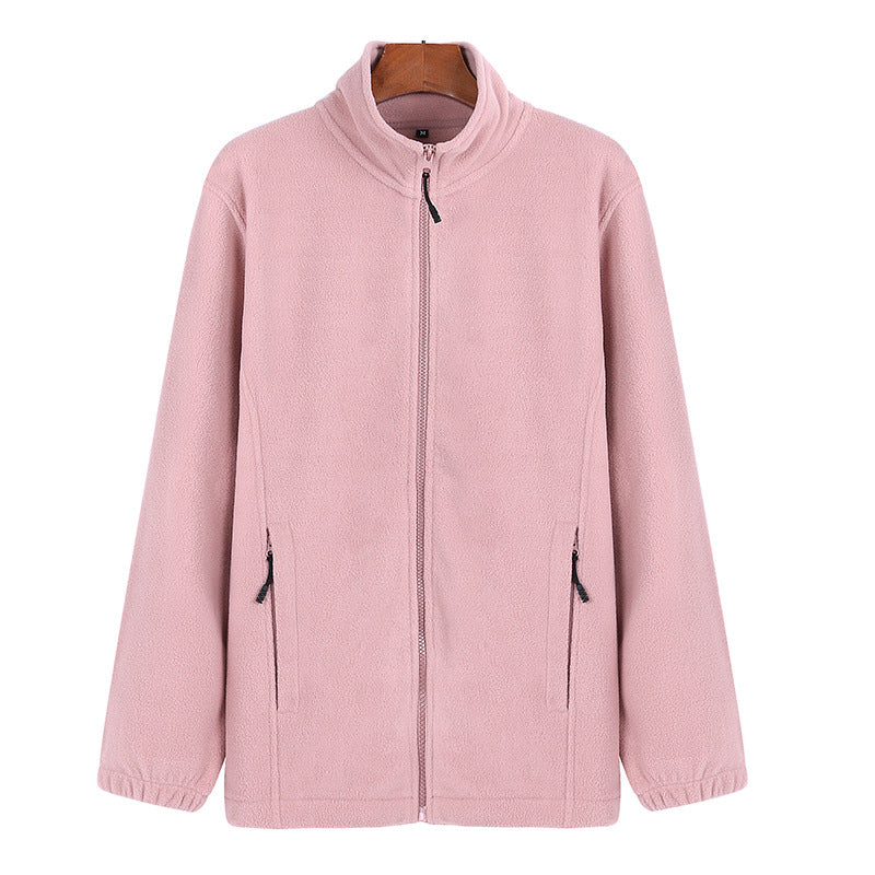 Warm Zip-Up Polar Fleece Winter Sports Sweater Coat