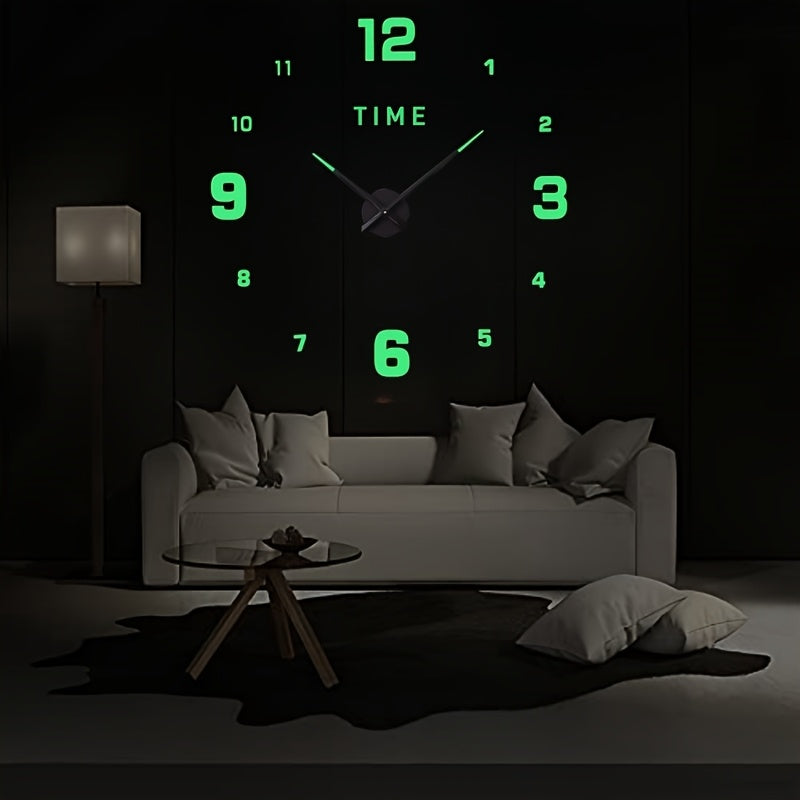 [NON-Pre-order]--1pc 40-inch Giant Frameless Luminous Wall Clock, Modern Home Decor, Suitable For Office, Bedroom, Living Room, Kitchen, Home, School Decoration, Holiday Gift, Birthday Gift, Friend Gift, Christmas Gift, Mystery Gift.(no Battery)