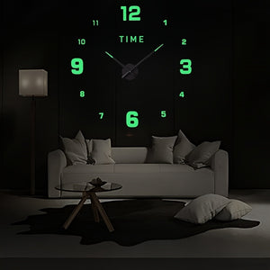 [NON-Pre-order]--1pc 40-inch Giant Frameless Luminous Wall Clock, Modern Home Decor, Suitable For Office, Bedroom, Living Room, Kitchen, Home, School Decoration, Holiday Gift, Birthday Gift, Friend Gift, Christmas Gift, Mystery Gift.(no Battery)