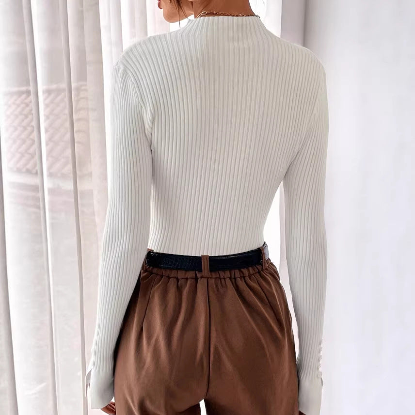 Knitted Bottoming Shirt Autumnwinter Top Womens Sweater