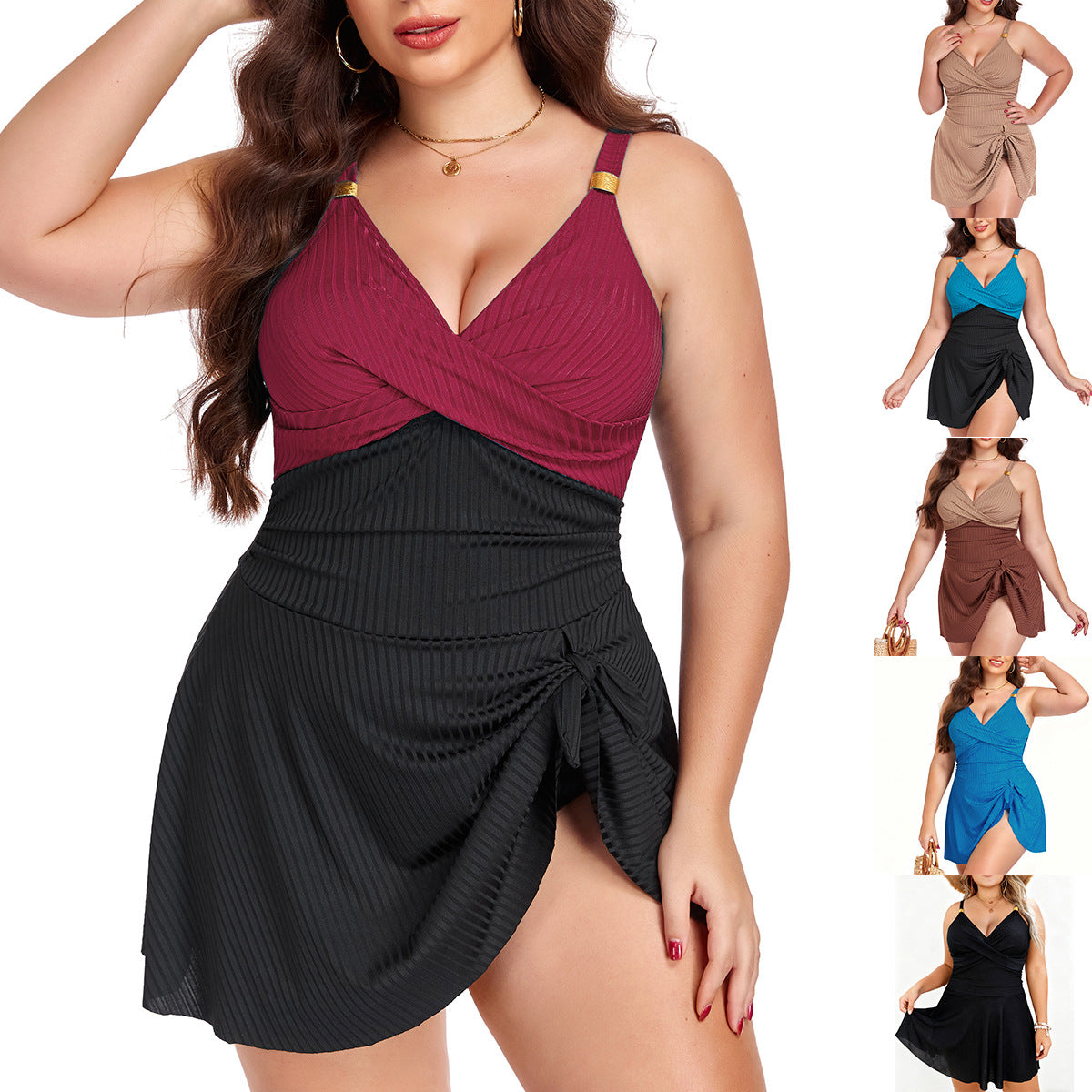 Plus-size Womens Figure-flattering One-piece Bikini