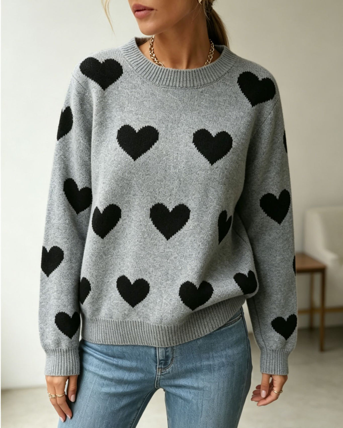 Charming Long-sleeve Versatile Knit Sweater Womens Sweater