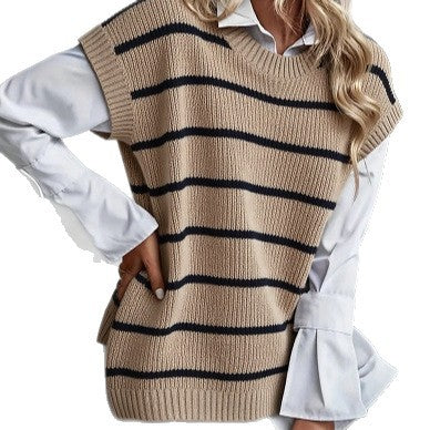 Best-selling Versatile Striped Sweater Vest