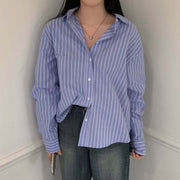 Chic Striped Long Sleeve Fashion Shirt for Women