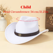 Retro Felt Hat with Brown Accents – Multi-Size Parent-Child Wear
