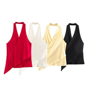 Satin Halter-neck Camisole Top