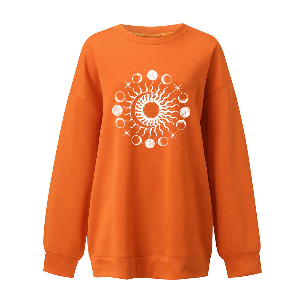 Mysterious Sun & Moon Third Eye Oversized Hoodie