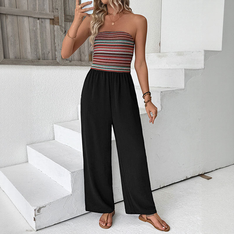 European And American Leisure Simple Jumpsuit