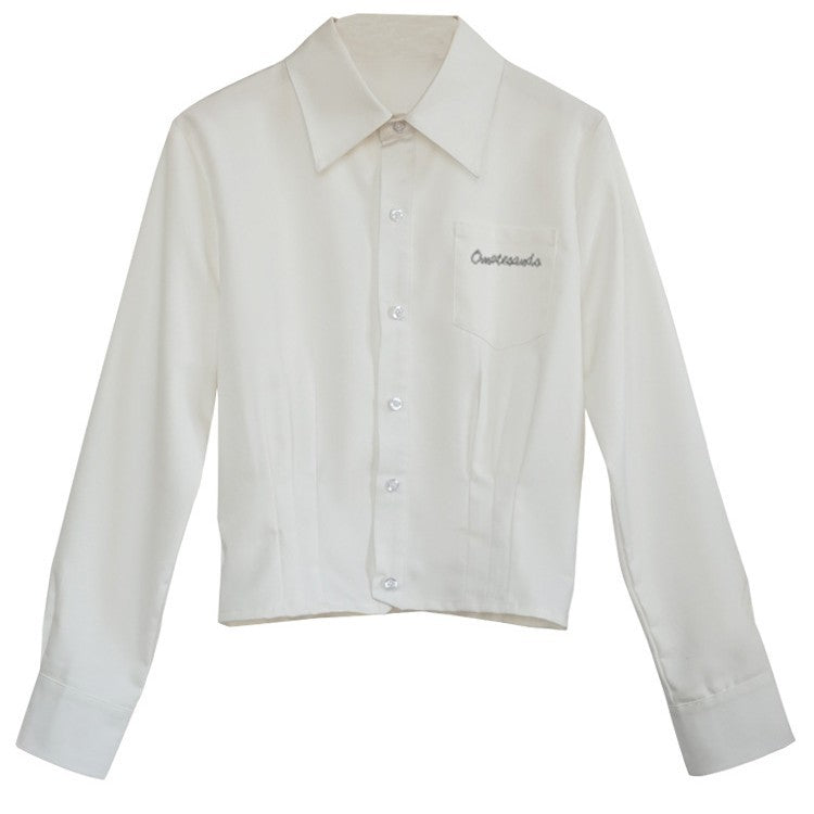 Women's Long-sleeved Shirt Slim Fit Waist