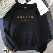 Gold Pattern Printed Leisure Pullover Sweater