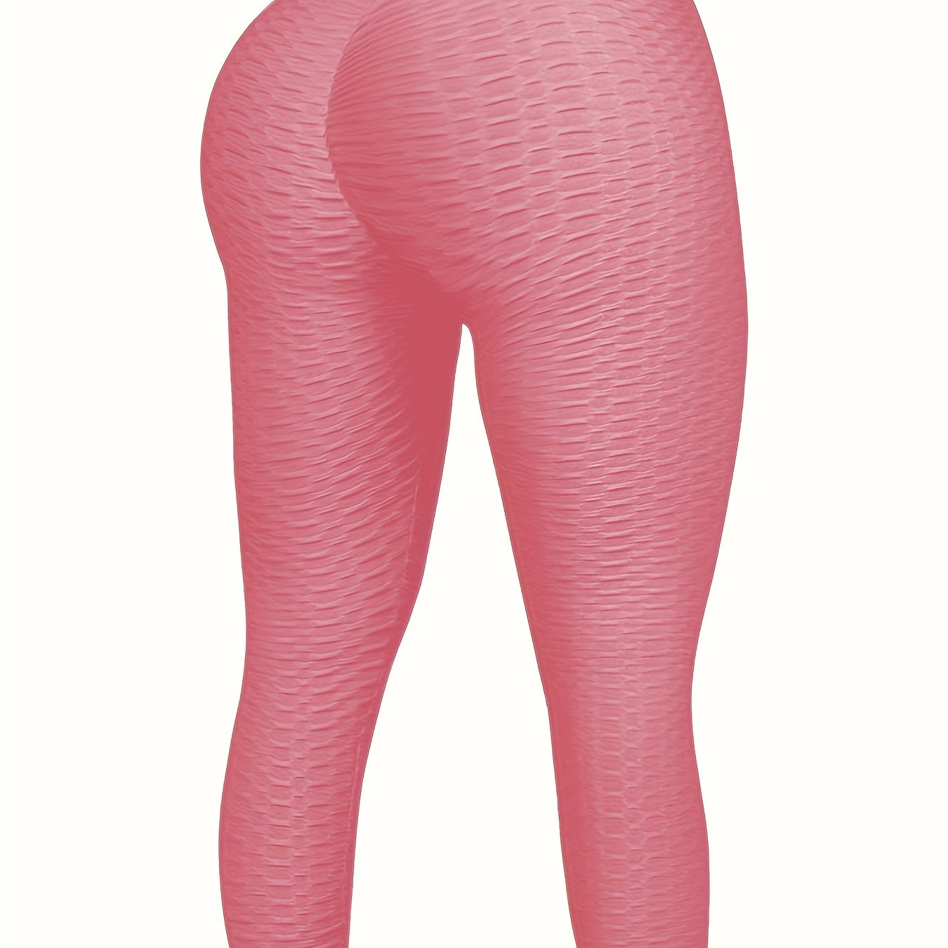 Plus Size Women's High Waisted Butt Lifting Leggings in Peach