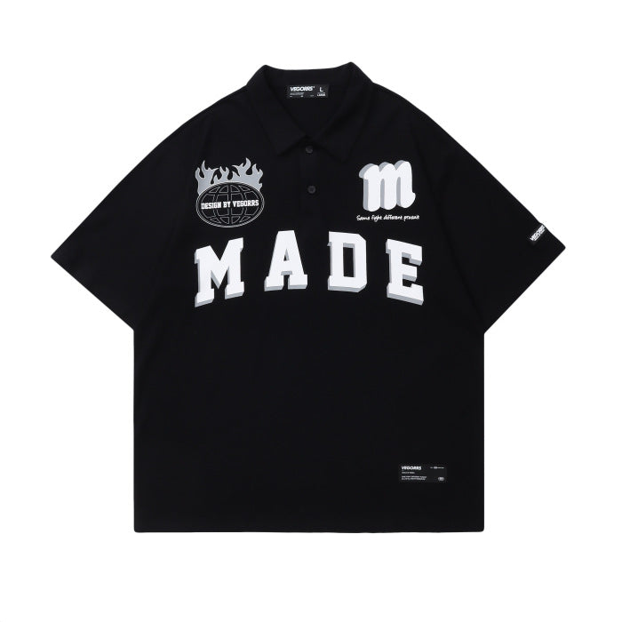 Vintage Loose Men's Half Sleeve Retro T-Shirt