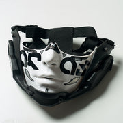 Cyberpunk Half-Face Mechanical Mask – Halloween Cosplay Prop (Hat Not Included)