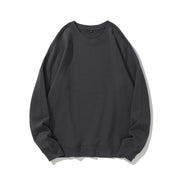 Heavyweight Round Neck Sweater Thickened Terry Solid Color Couple