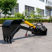 Heavy Duty Swing Arm Backhoe Attachment for Skid Steer Loaders, Hydraulic Excavator Attachment for Farm Digging, Landscaping, Tree Planting, Drainage, Construction And Property Maintenance