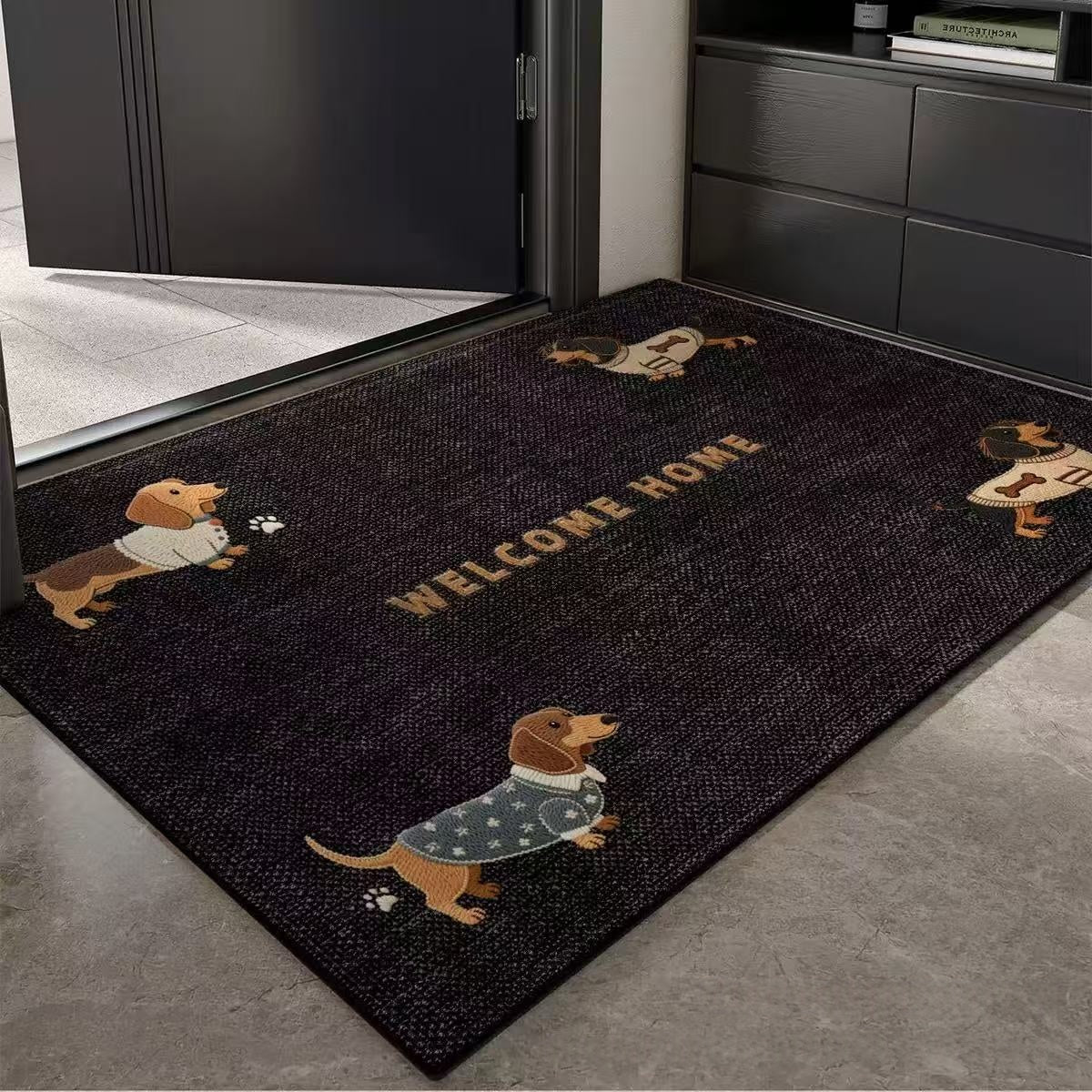 Cute Puppy Doormat – Dirt & Wear Resistant, Washable Entry Mat