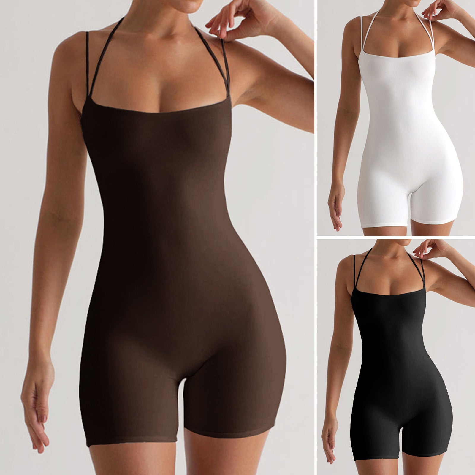 Women's Home Outdoor Slim-fit Jumpsuit With Straps