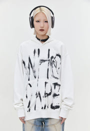 Tie-Dye Graffiti Loose Hooded Sweatshirt