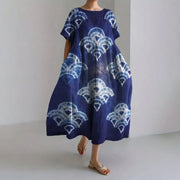 3d Cotton Imitation Craft Casual and Fashionable Women's Dress
