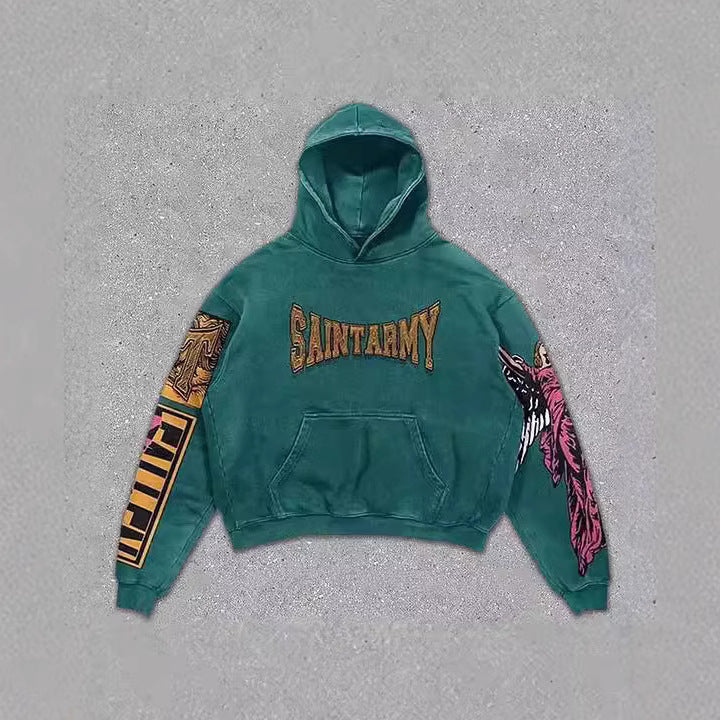 Printed Men's And Women's Leisure Pullover Hoodie