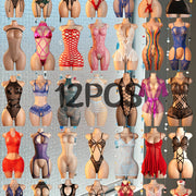 Plus-Size Mesh Lingerie Set with Hollow-Out Design