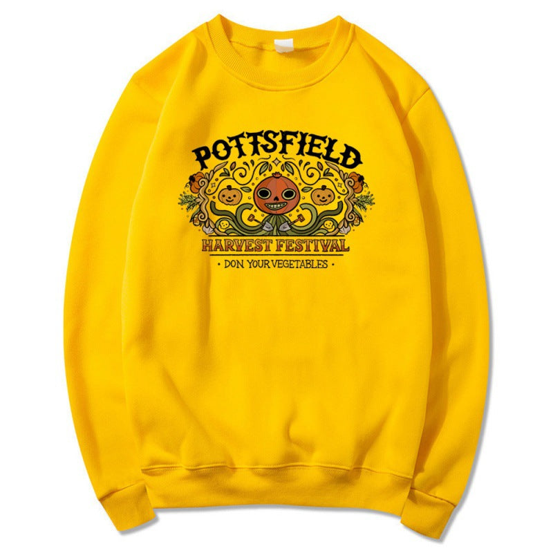 Women's Halloween Pumpkin Print Pullover Sweatshirt