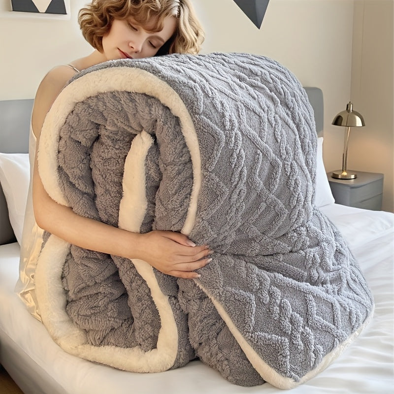 1pc Super Soft All Seasons Heavy Quilt Double-sided Static Electricity Protection Keep Warm Machine Washable Suitable Bedroom Hotel Guest Room(No Pillowcase Or Pillow Core Included)