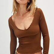 New Tree Fungus-like Lacework Tight Long Sleeve Yoga Wear Women