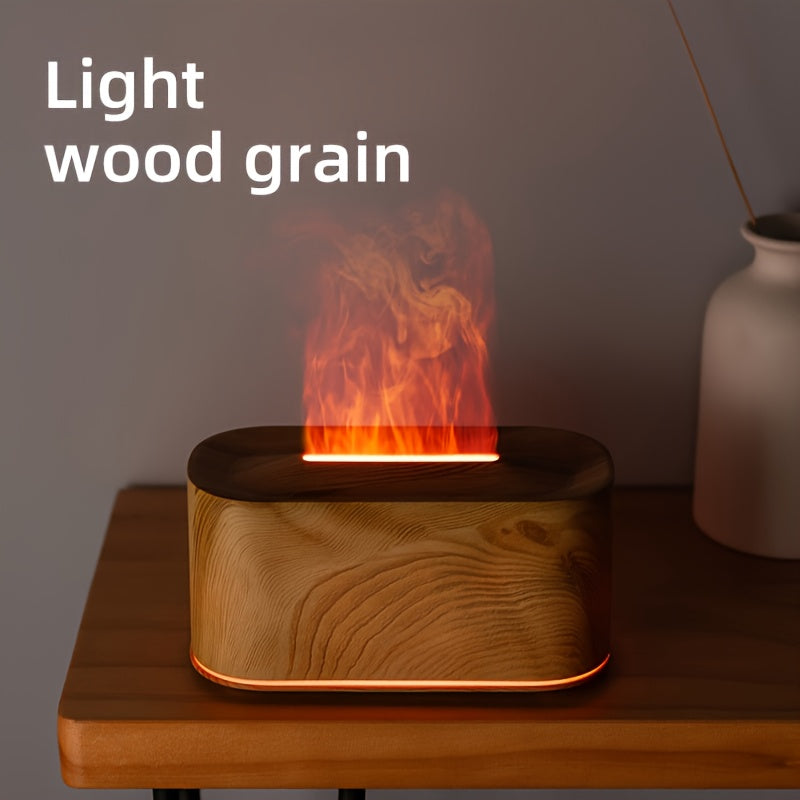 [Flame Design Aromatic Diffuser] USB Powered Flame Design Aromatic Diffuser,Flame Design Humidifier, Environment Light Flame Light Essential Oil Diffuser, Night Light, Suitable for Home Bedrooms And…
