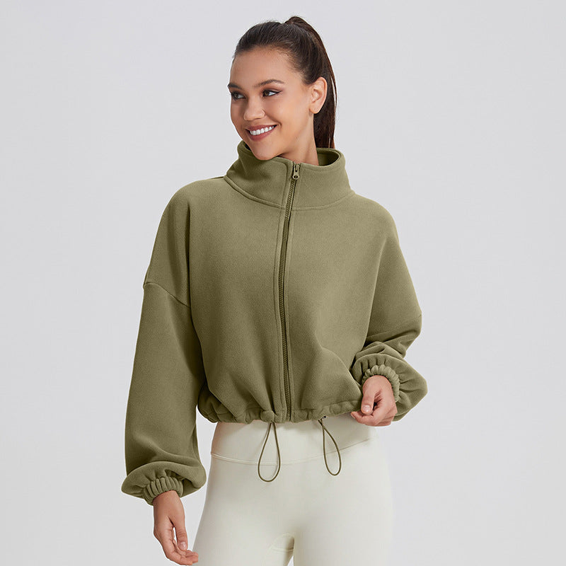 Women's Cozy Fleece Lapel Casual Sweatshirt