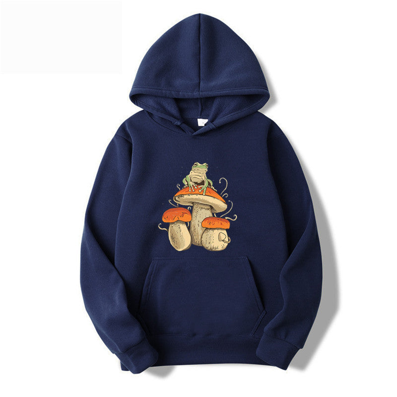 Letter Print Kangaroo Pocket Drawstring Hoodie