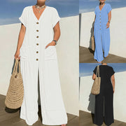 Batwing-sleeve Wide-leg Jumpsuit For Women