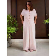 Loose Solid Color Wide Leg Jumpsuit