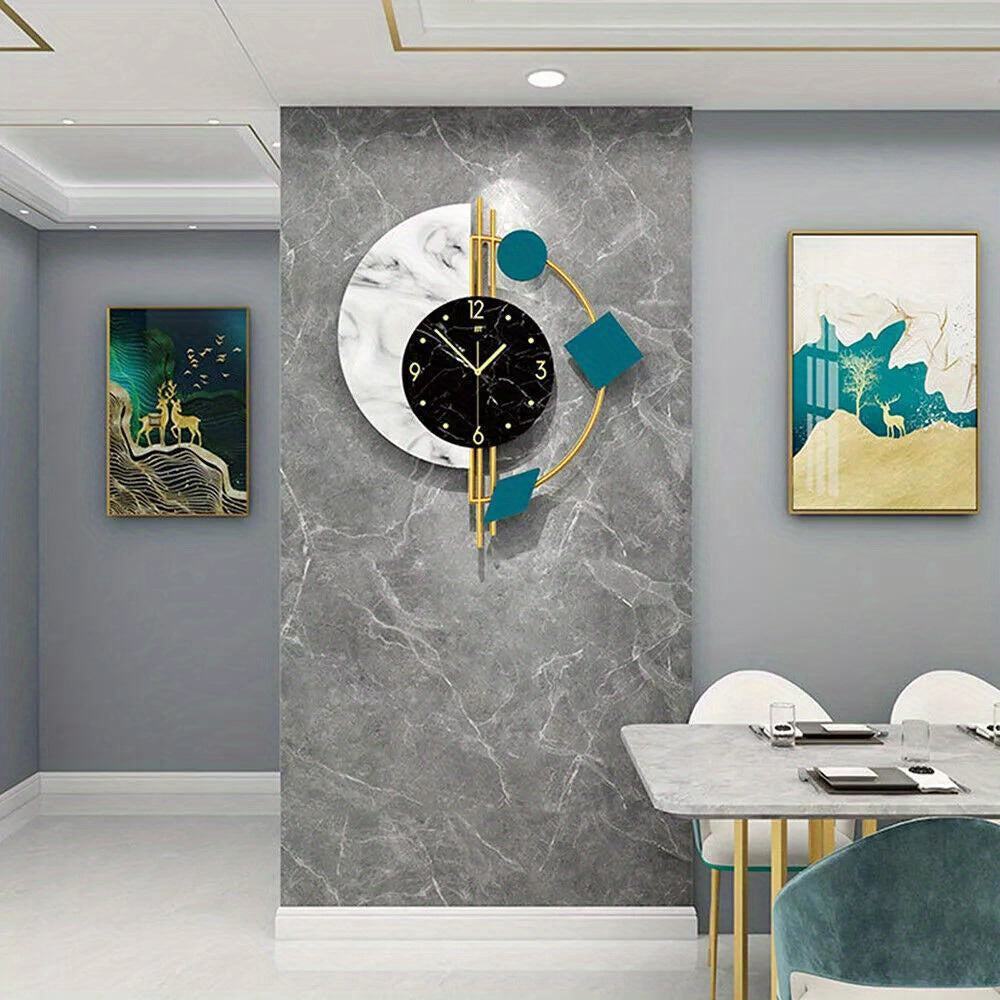 Silent Luxury Nordic Style Wall Clock - Perfect for Living Room Decor | Premium Quality | Ideal Home Accent | Silent Sweep Movement | Easy to Hang | Timeless Elegance