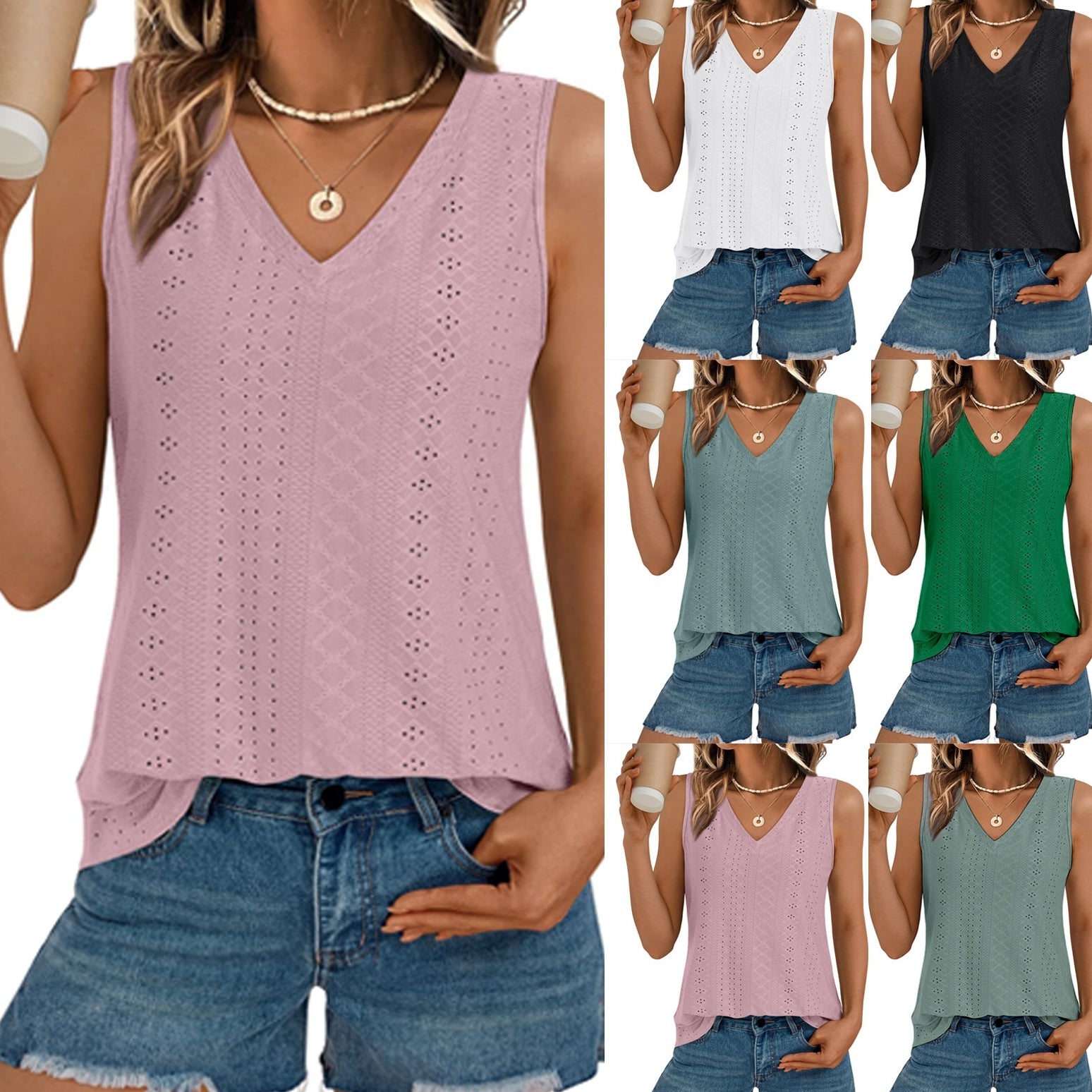 Sleek V-Neck Vest Top