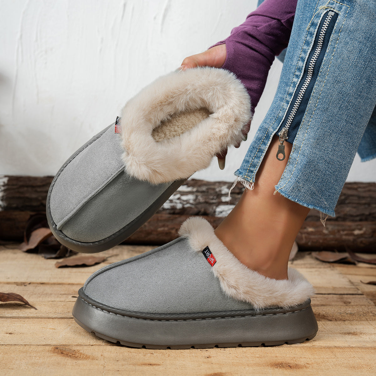Thickened Plush Home Slippers – Multi‑Color, Lightweight, Warm Indoor Slippers