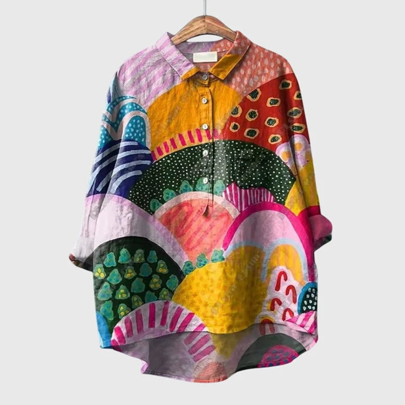 European And American Long Sleeve Shirt 5 Button Cardigan Hawaiian Style Shirt