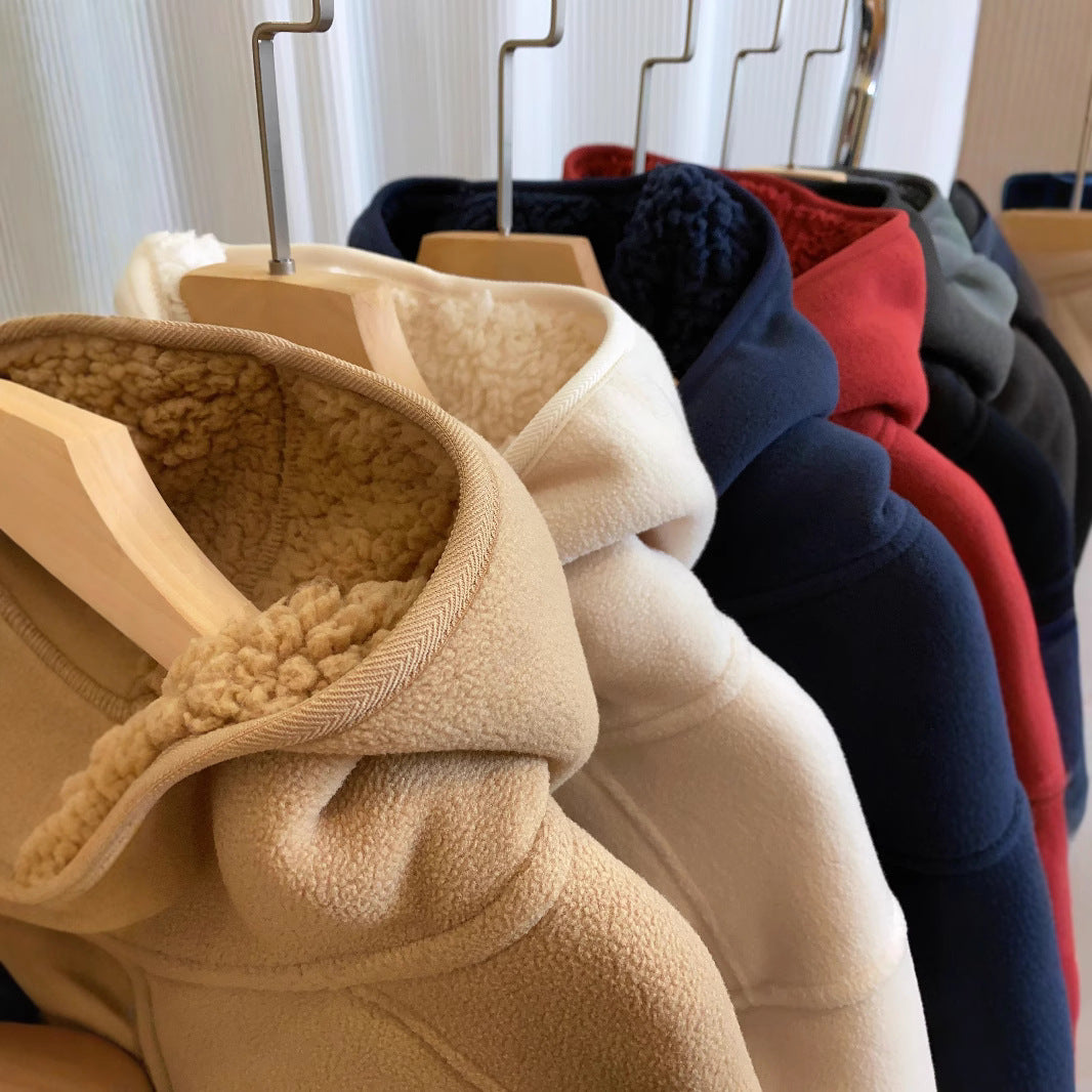 Thickened Double-Sided Fleece Zipper Hoodie