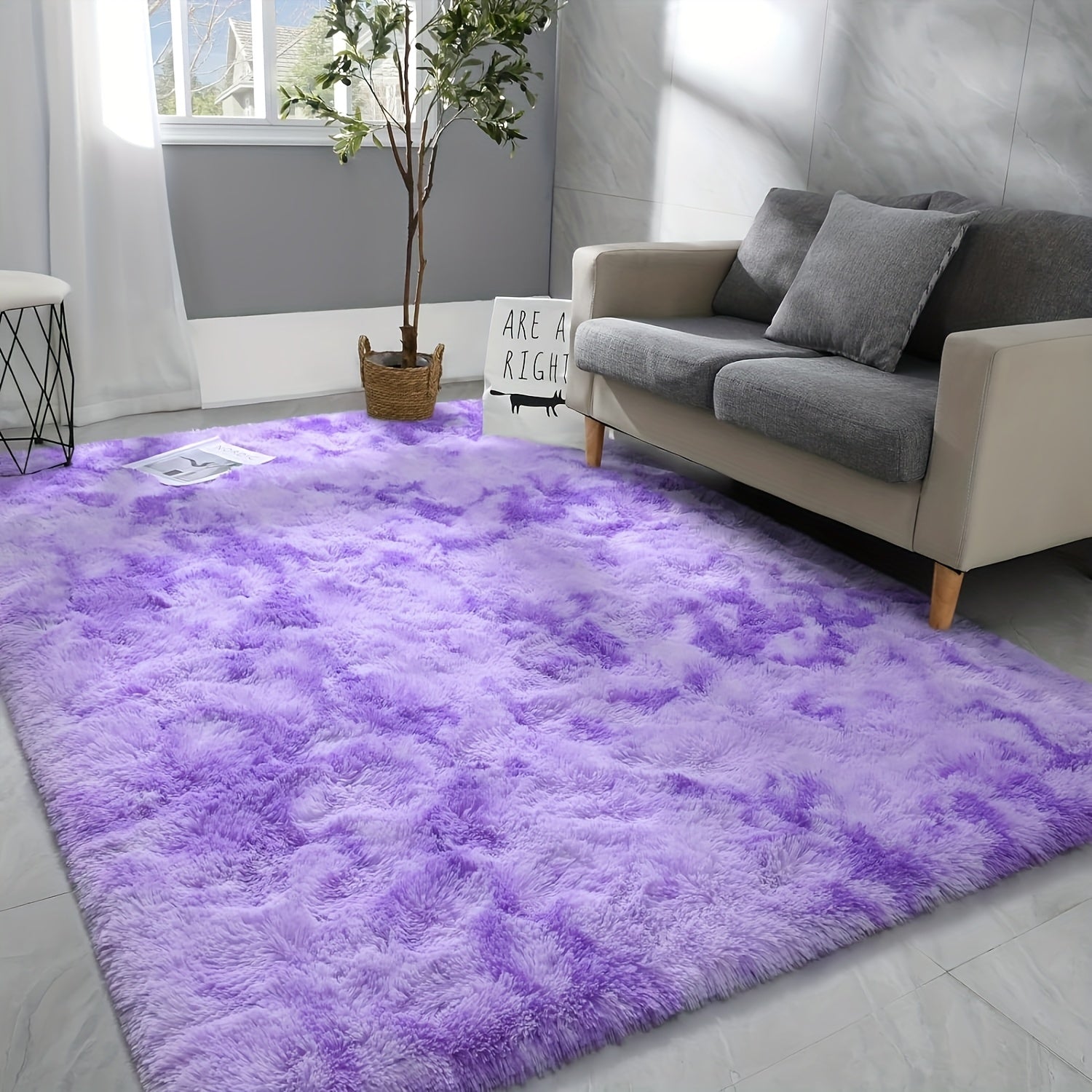 Soft Plush Drum-Shaped Carpet