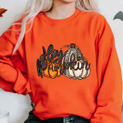 Spooky Pumpkin Head Couple Halloween Hoodie Sweatshirt