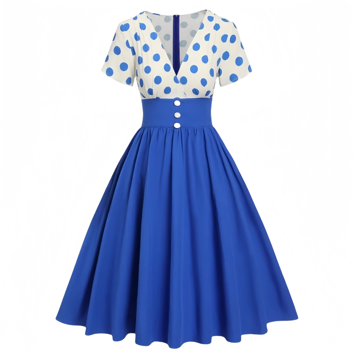 Casual and Stylish Polka-dot Patchwork Dress