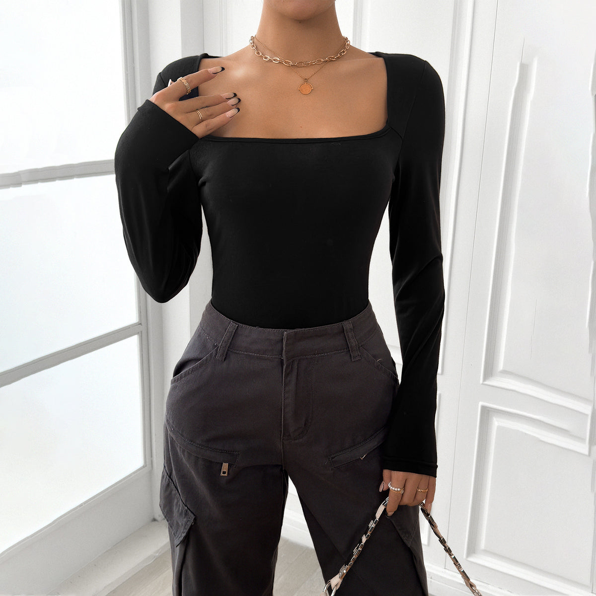 Women's Solid Slim-Fit Knit Jumpsuit