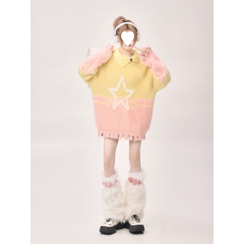 Sweet Dopamine Xingx Top Sweater Mink
