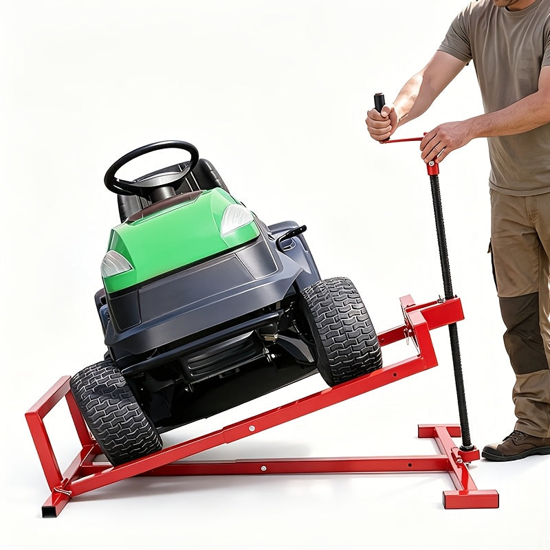 Lawn Mower Lift Jack with Telescopic Lifting Platform, 885 lb Capacity for Garden Tractors and Riding Mowers