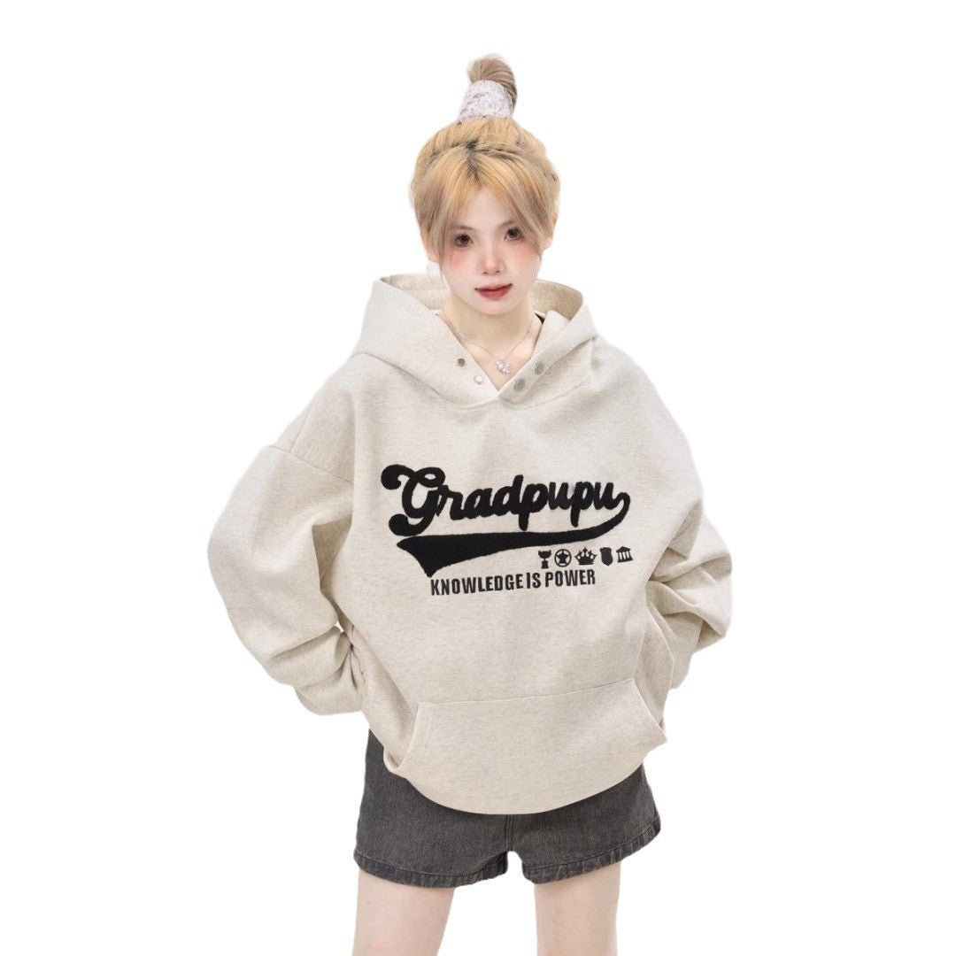 Chic Two-Button Knit Sweater for Women