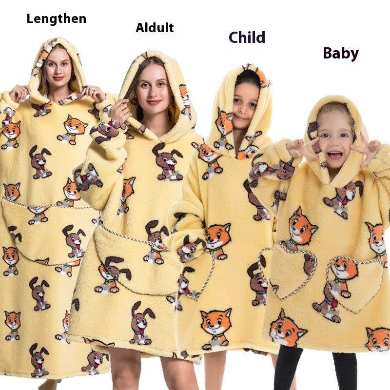Cozy Oversized Thickened Hooded Blanket Sweatshirt