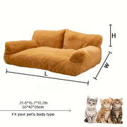 Extra Large All-season Warm Dog Bed & Cat Bed - Thickened Plush Pet Sofa Bed With Soft Cushioned Surface, Spacious Indoor Dog Cage Mat For Large Breeds, Cozy Durable Pet Bed For Dogs And Cats,